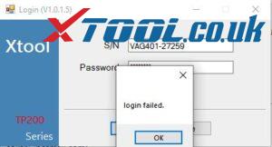 xtool-v401-login-failed