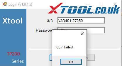 xtool-v401-login-failed