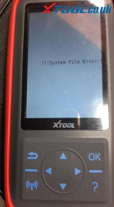 Xtool X100 Pro2 System File Error 1