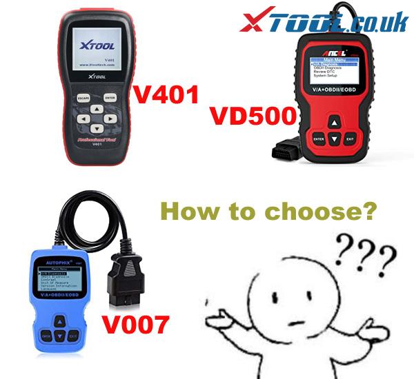XTOOL V401 Vs. Ancel VD500 Vs. Autophix V007