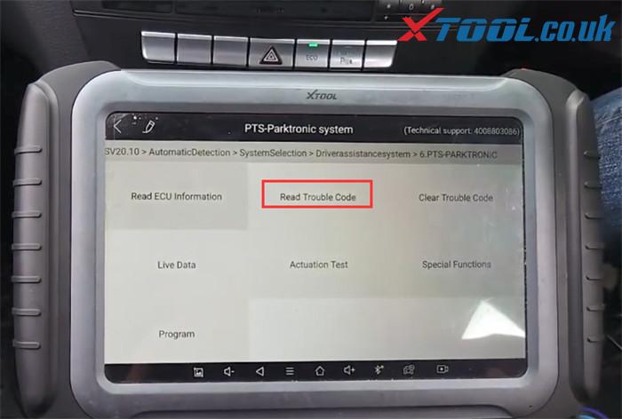 Xtool A80 Pro Benz C220 Parking Sensor Fault 4