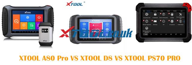 XTOOL A80 Pro VS XTOOL D8 VS XTOOL PS70 PRO