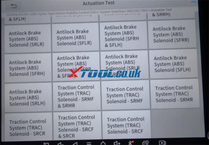 Xtool D8 Toyota Active Test Special Function 12