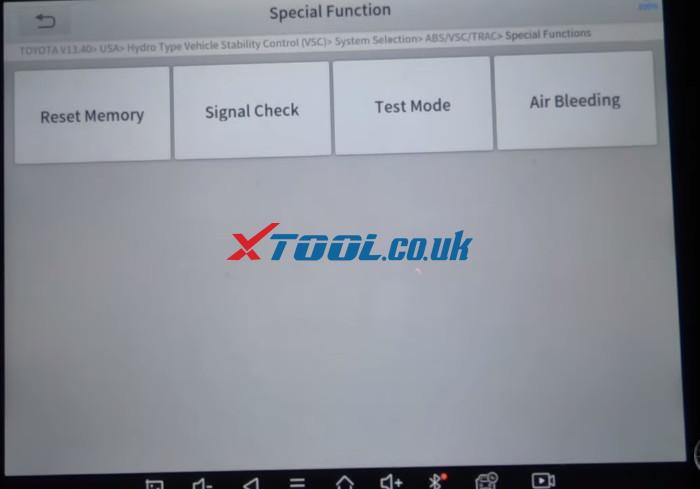 Xtool D8 Toyota Active Test Special Function 13