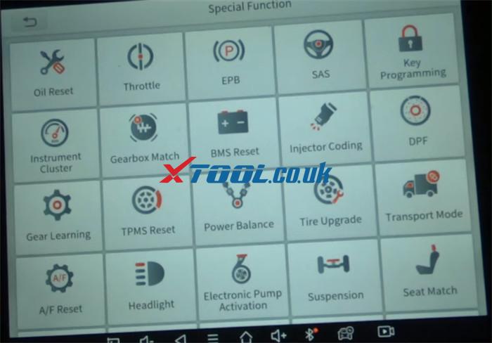 Xtool D8 Toyota Active Test Special Function 2